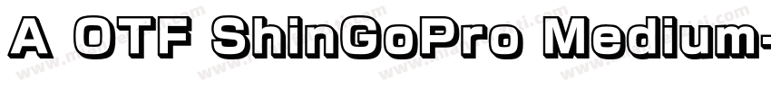 A OTF ShinGoPro Medium字体转换